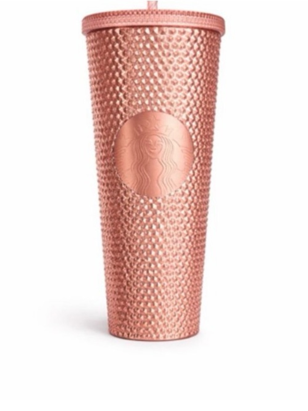 Starbucks Metallic Rose Gold Studded Tumbler